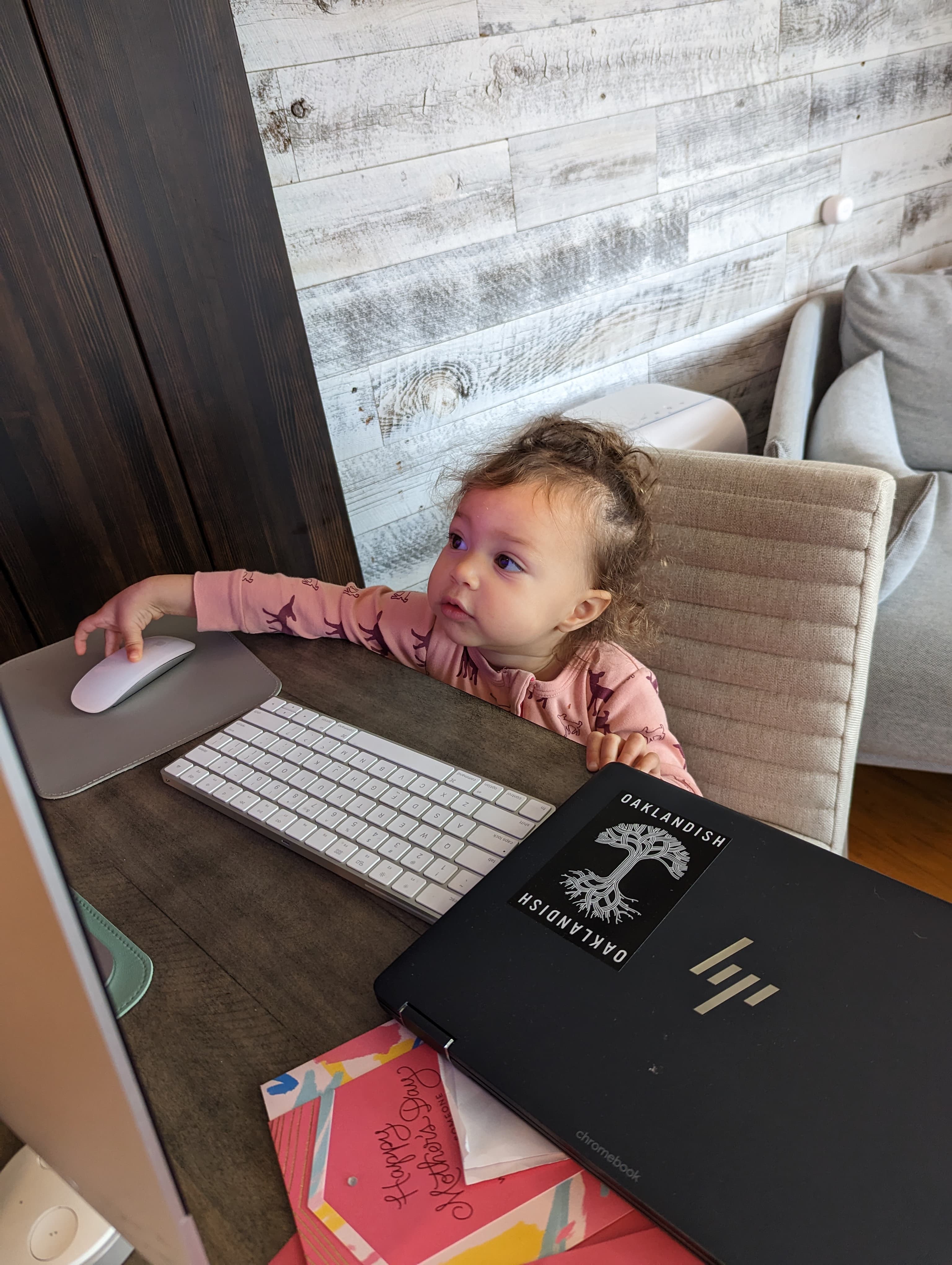 Young girl at computer